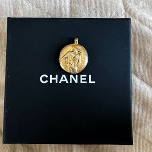 CHANEL 1980’s Gabrielle “Coco” Chanel Gold-Tone Medallion Pendant